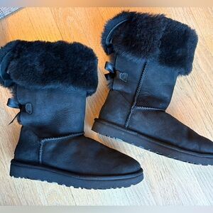 UGG Black Sheepskin Winter Boots